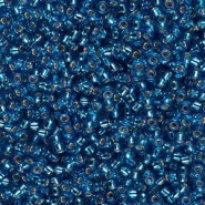 Miyuki seed beads 11/0 - Silver lined capri blue 11-25